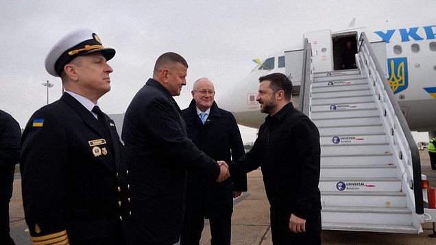 Volodymyr Zelensky touches down in London ahead of parliament speech