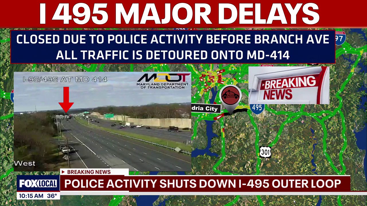 Police activity on I-495 causes major delays