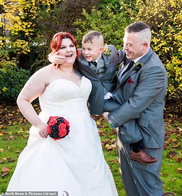Jay Cartmell is pictured with parents Leigha and James, who described their son as&nbsp;their 'perfect little boy' who was 'loving, kind and full of mischief'