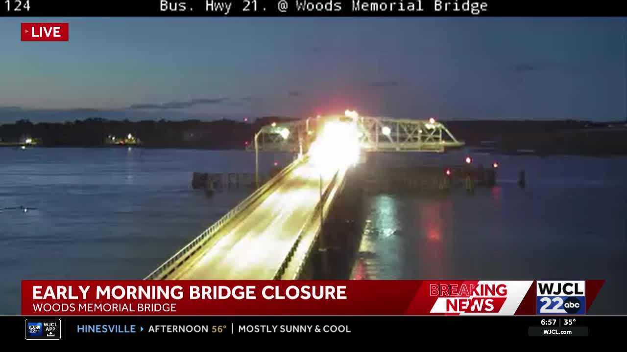 Beaufort's Woods Memorial Bridge reopens after malfunction forces closure