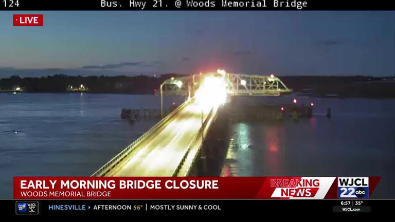 Beaufort's Woods Memorial Bridge reopens after malfunction forces closure