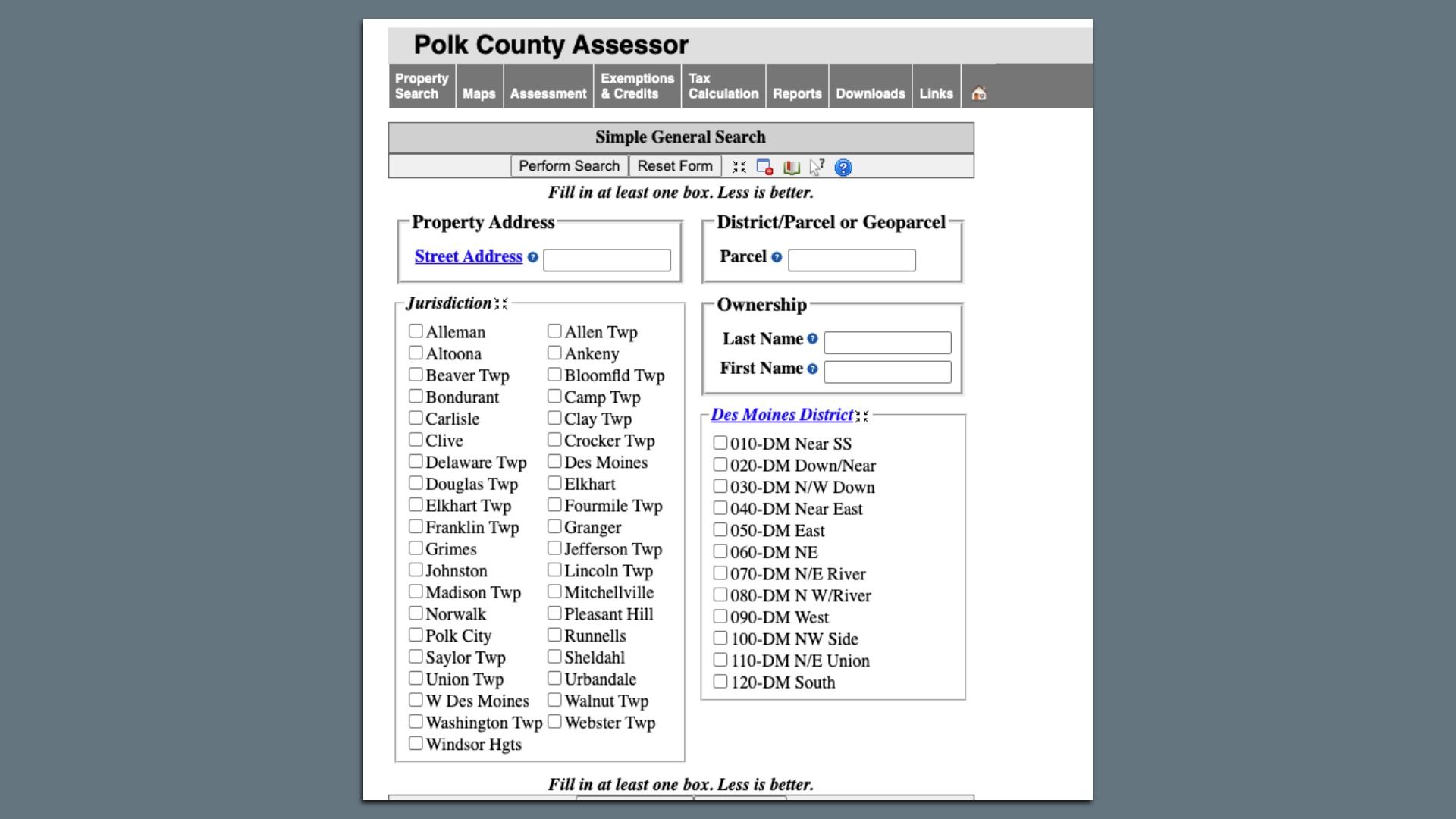 Polk assessor website is losing its key search function<br>