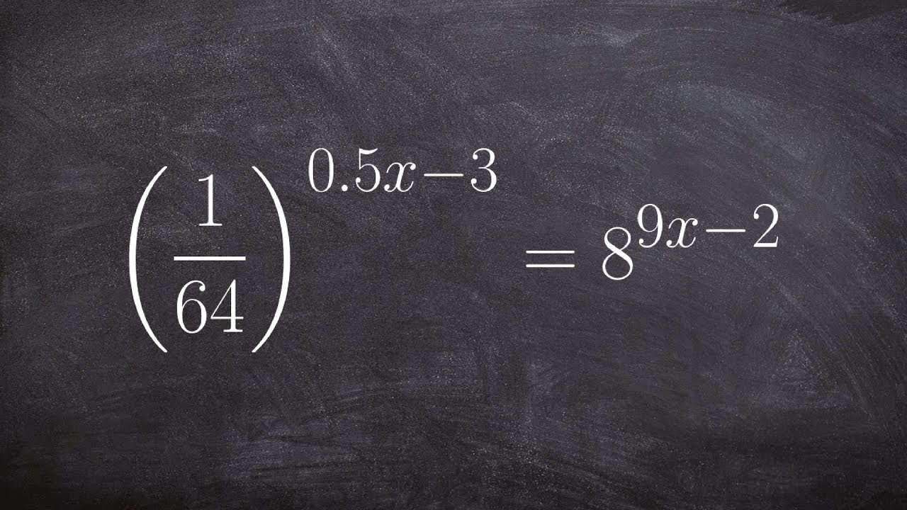 Solving an equation by converting a rational base to a negative exponent