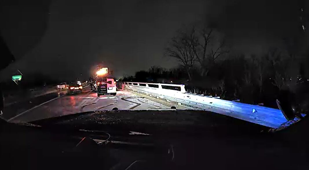 Police warn drivers to slow down after crash-scene close call caught on ...