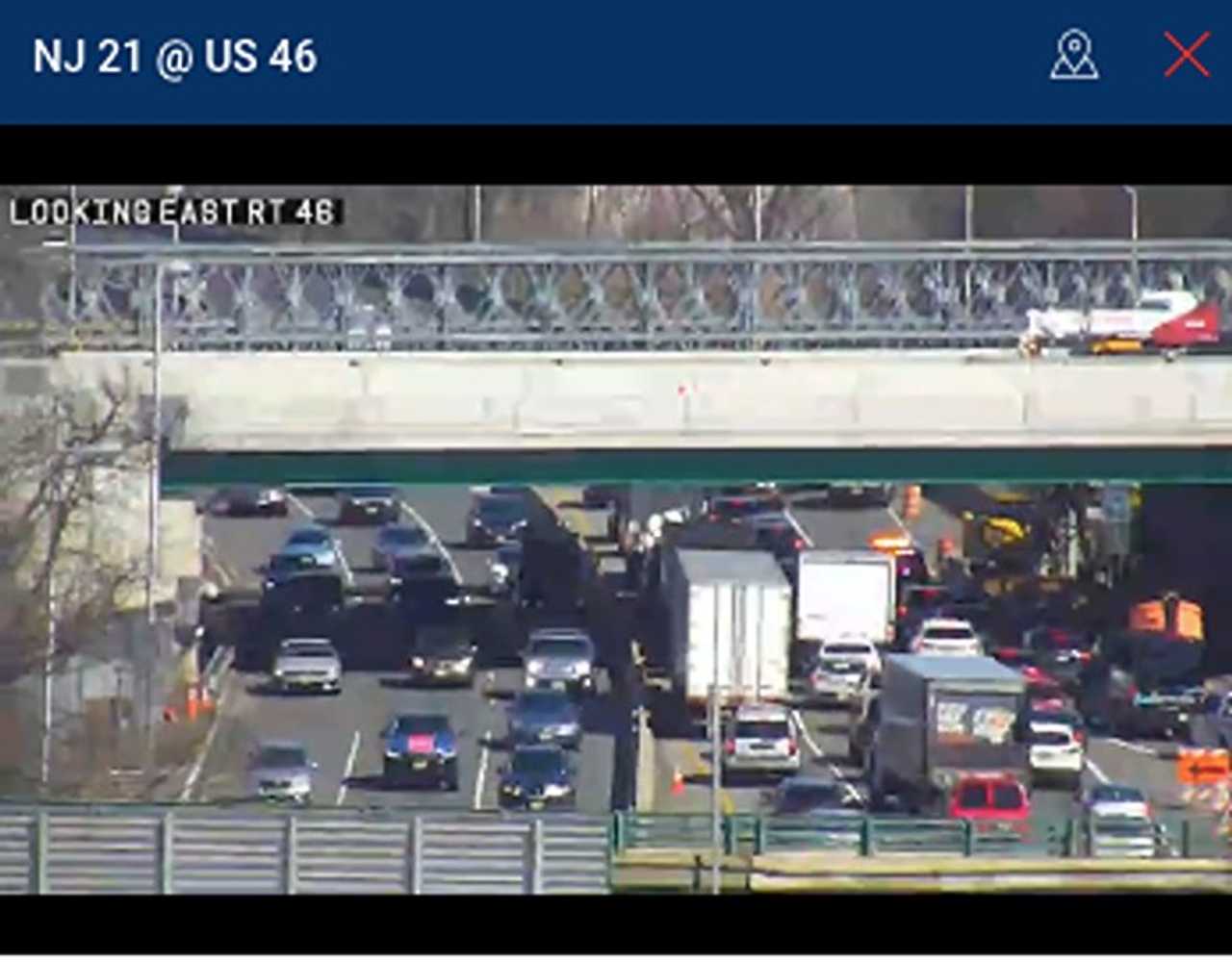 Crash shuts down lanes on Route 46 near Garden State Parkway