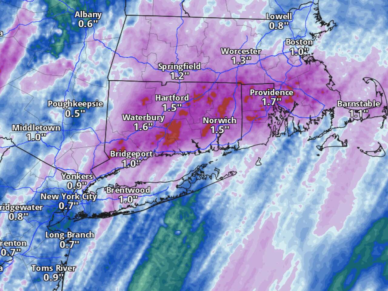 Storm hit Connecticut with heavy rain, wind gusts, power outages. Here ...