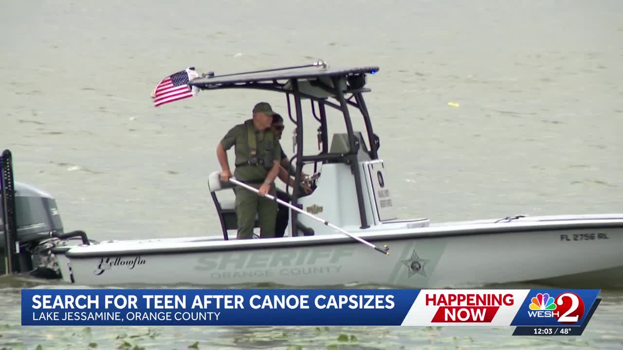 Teen missing after canoe capsized on Central Florida lake