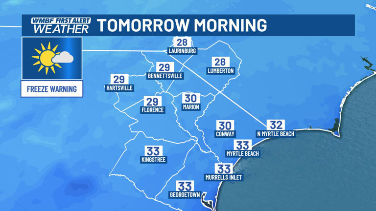 First alert: Freeze warning issued for tomorrow morning