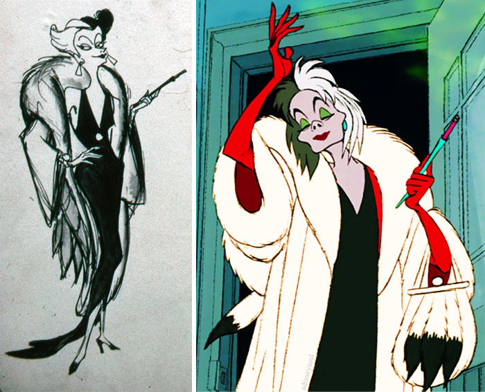 22 Original Concept Art Pieces Of Disney Characters