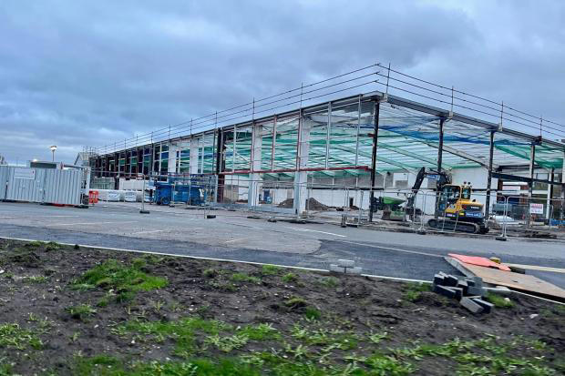 Construction work continues at pace ahead of supermarket opening on ...