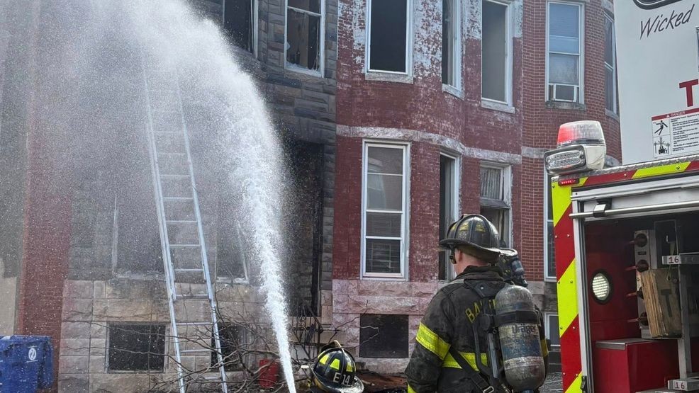 Two firefighters injured in southwest Baltimore rowhome fire; cause ...