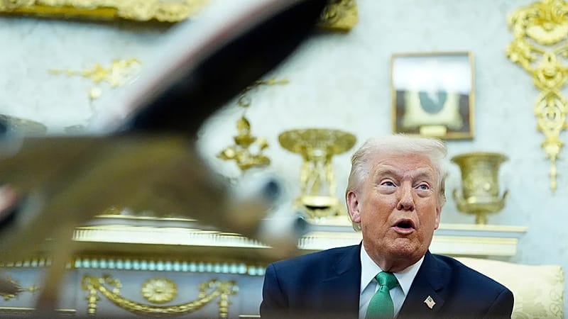 US President Donald Trump in the Oval Office of the White House, 17 March, 2026