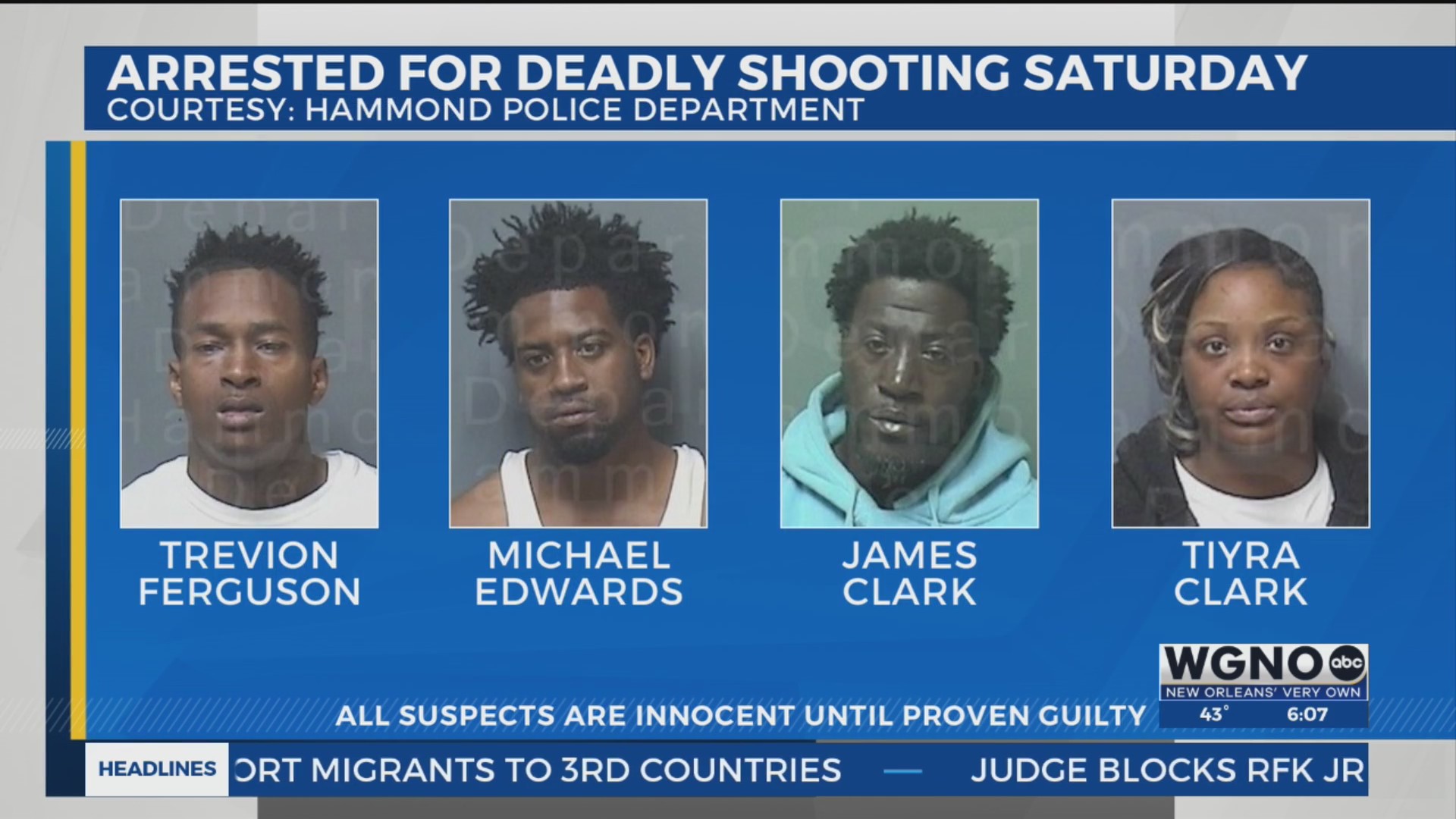 Additional suspects arrested in Hammond homicide