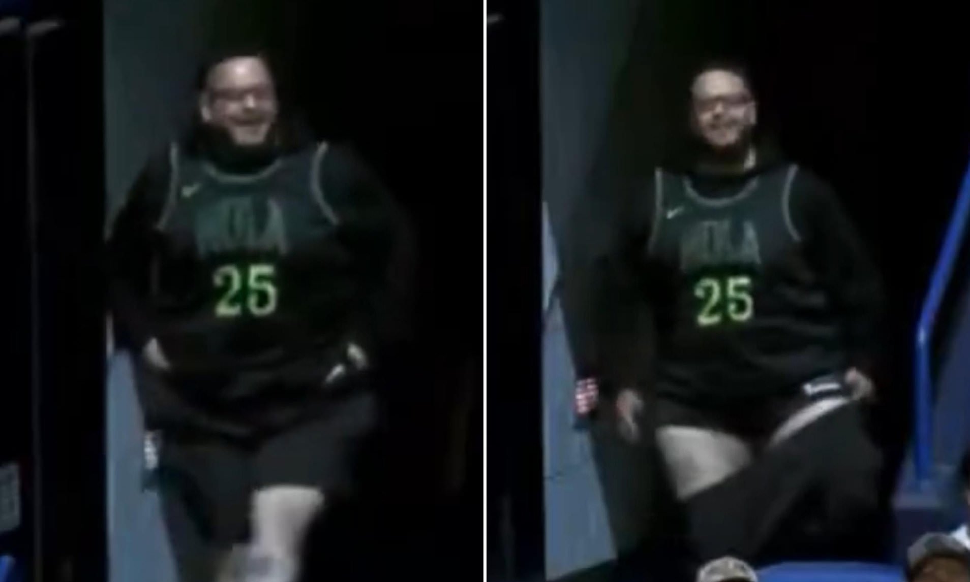 NBA fan suffers humiliating wardrobe malfunction during viral 'dance