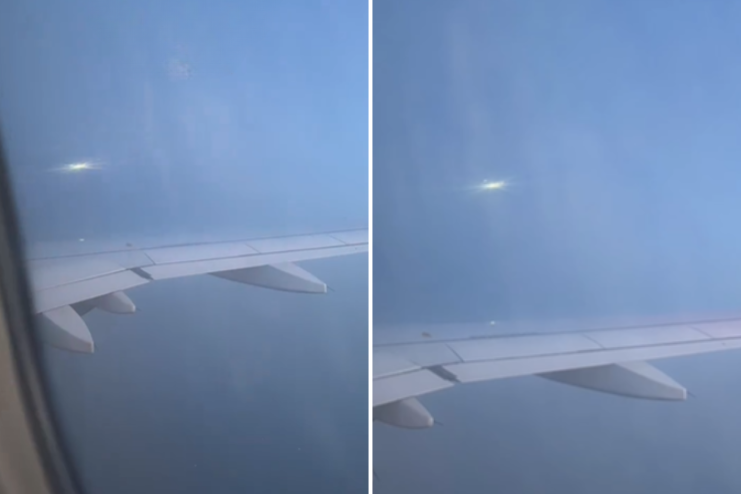 Passenger captures 'meteor' from plane window as fireball lights up the sky