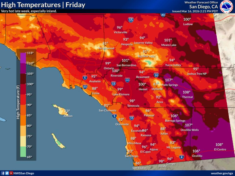 Scorching March weather in Pass area: Extreme heat warning, high ...