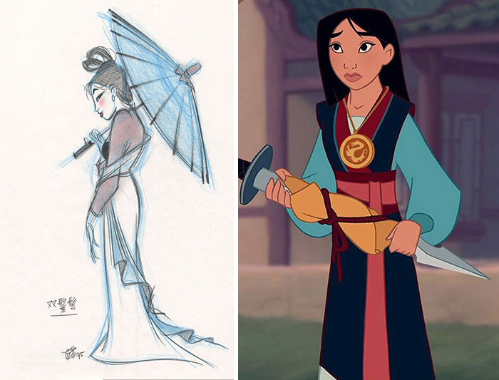 22 Original Concept Art Pieces Of Disney Characters