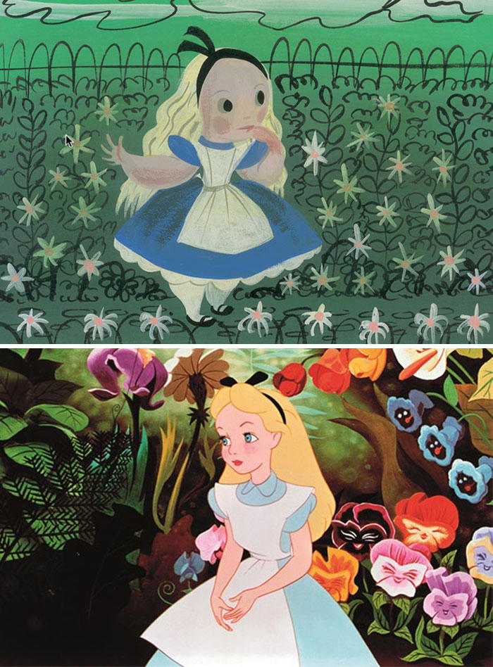22 Original Concept Art Pieces Of Disney Characters