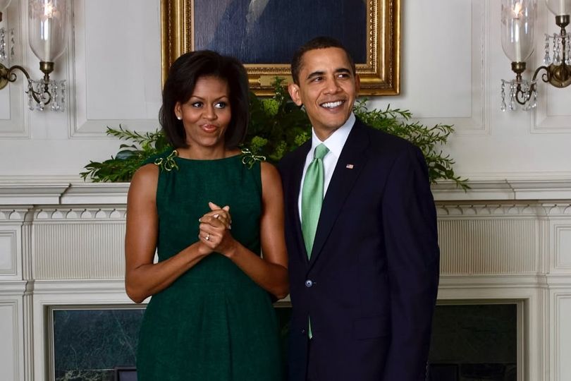 Obama celebrates Irish roots with joke about his own name on St Patrick ...
