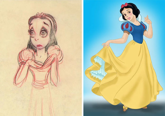 22 Original Concept Art Pieces Of Disney Characters
