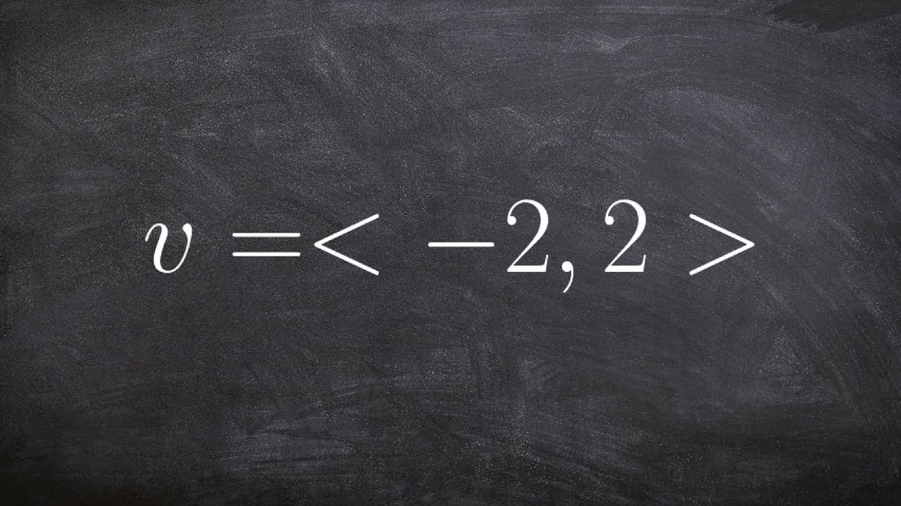 Given a vector in component form, find the unit vector