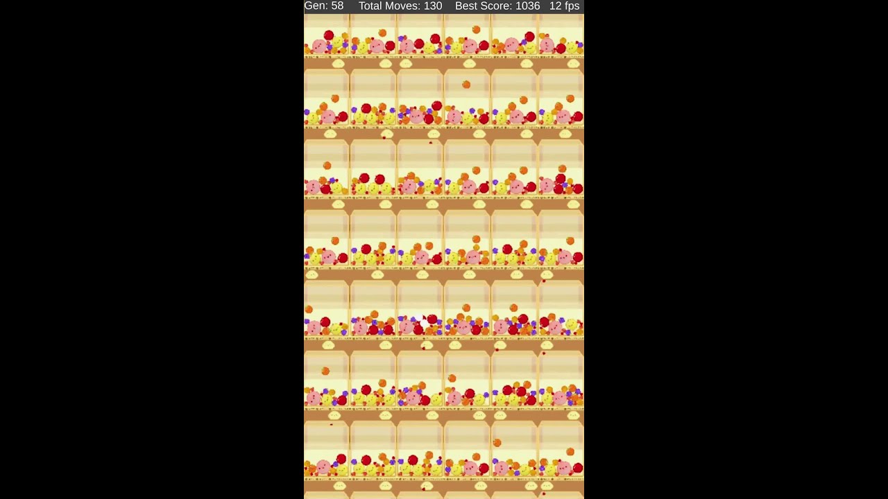 Gen 69 of A.I. Beating Suika game