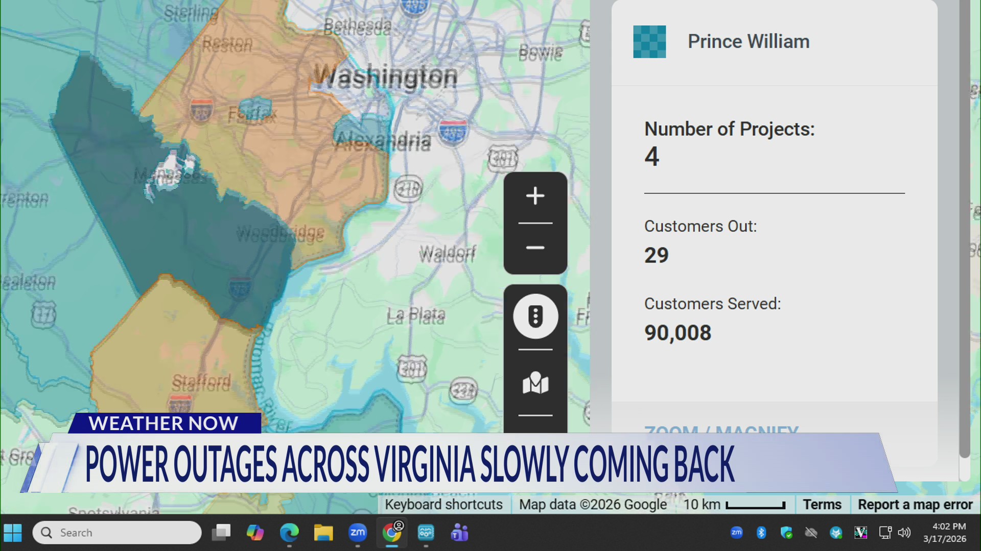 Severe storm across DMV: Outage maps from major providers