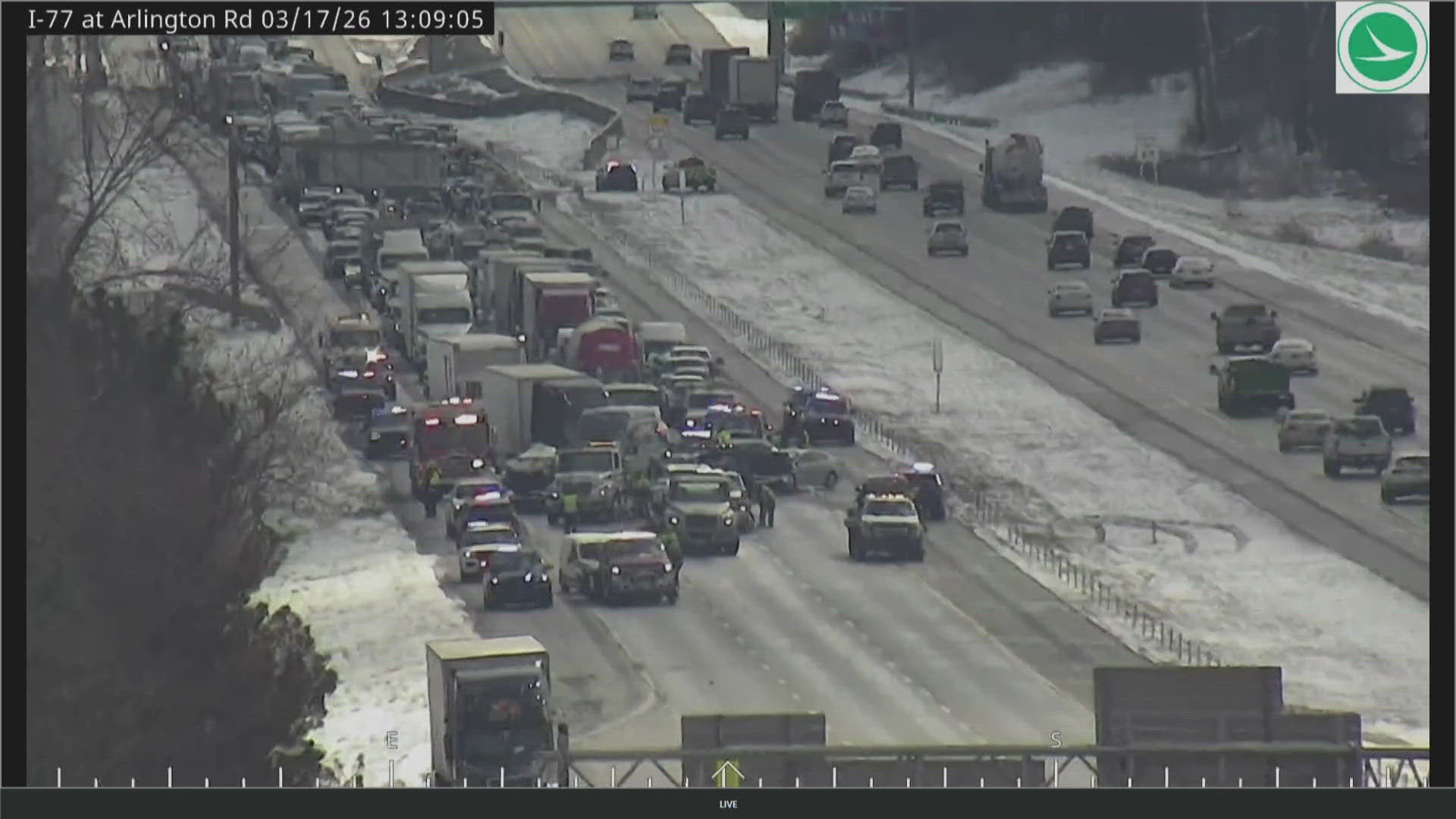 I-77 North at Arlington Road in Summit County reopened after 23-vehicle ...