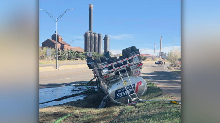 I-25 reopens in Pueblo following fuel spill cleanup from tanker rollover