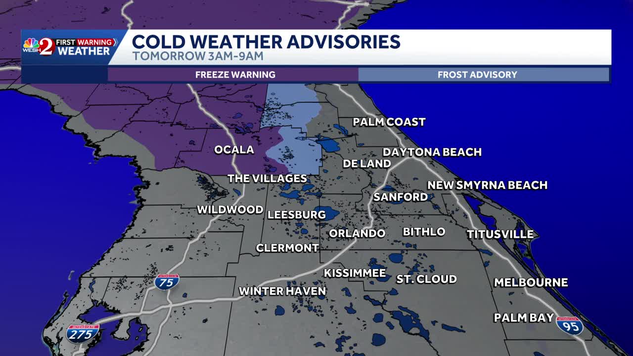 Cold Wednesday morning ahead in Central Florida; Marion County under ...