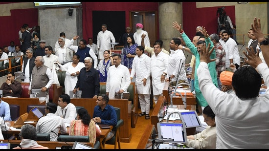 Haryana budget session: Congress stalls House proceedings after Rajya ...