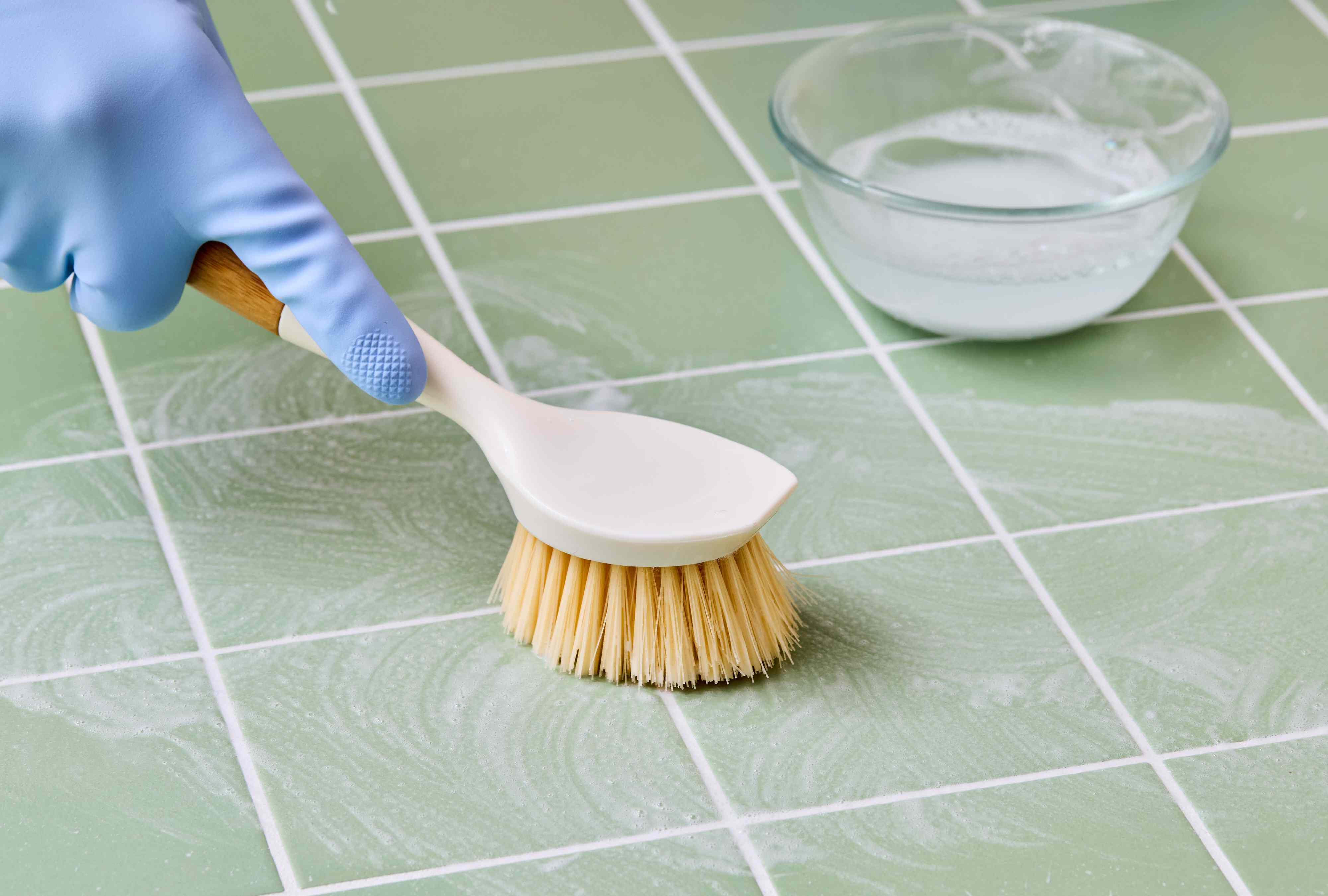 What to do if you're cleaning tile and the grout starts chipping off