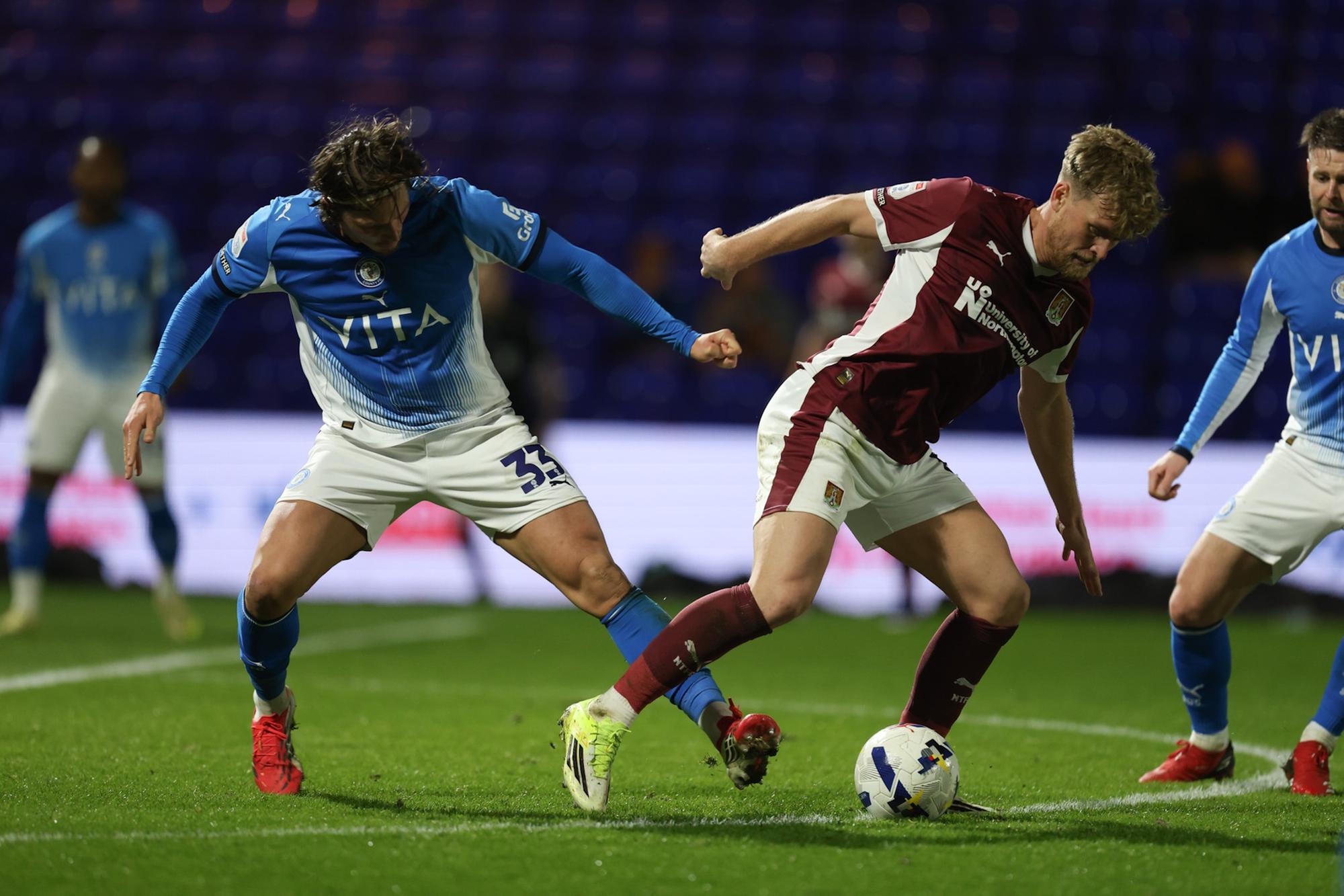 Cobblers edge closer to the drop after spirited defeat at Stockport
