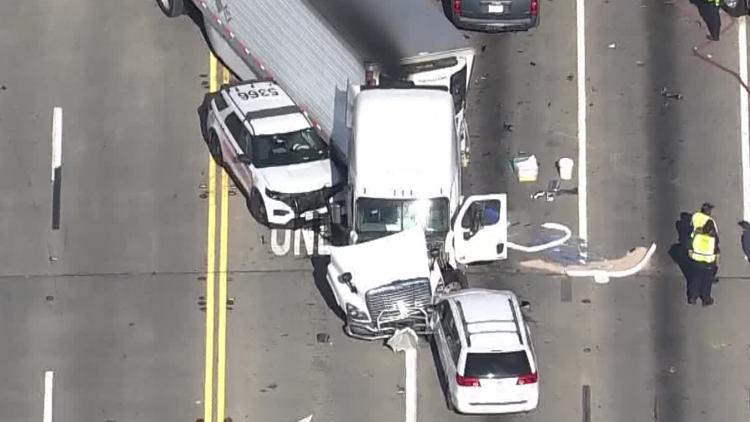 HCSO: Harris County deputy injured in crash involving 18-wheeler, EMS ...