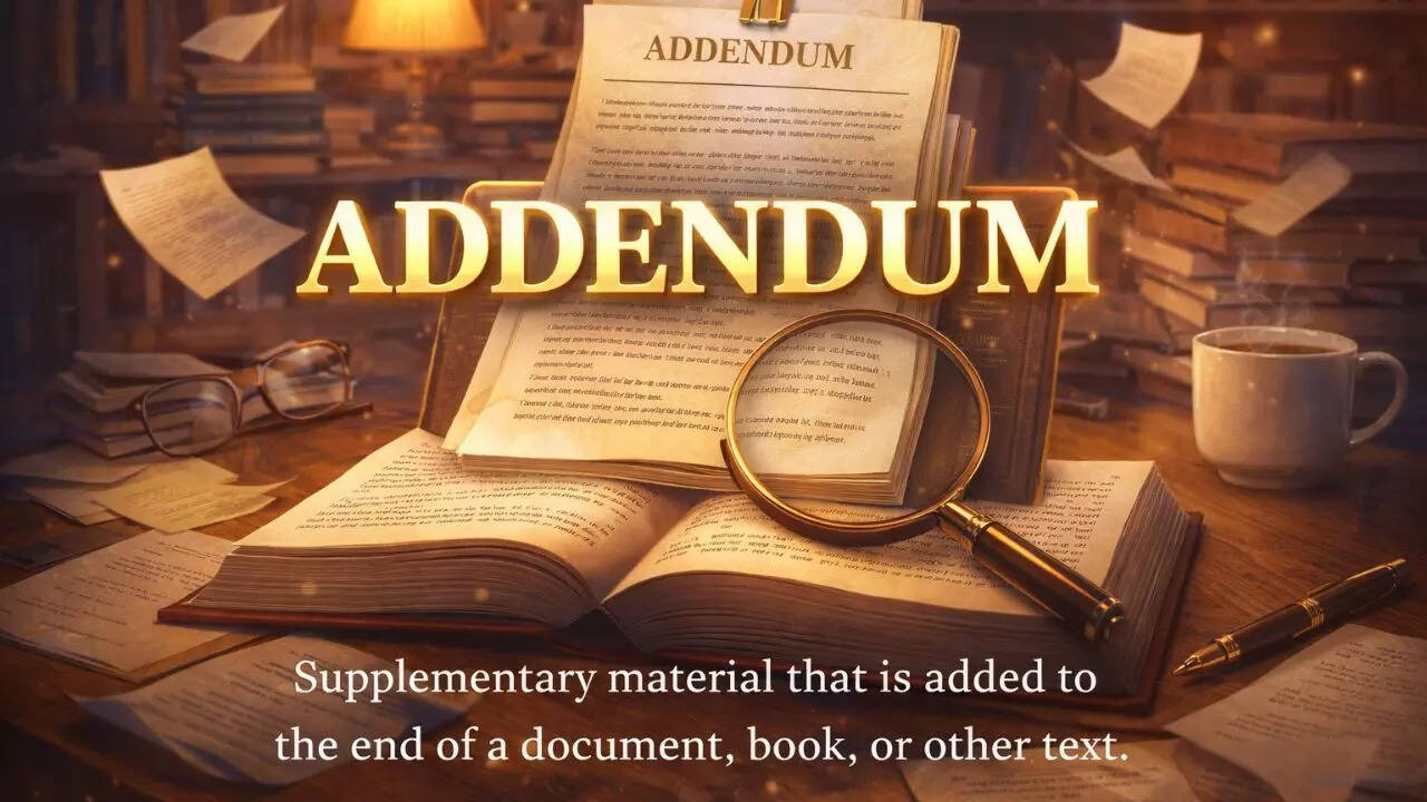 Word of the day: Addendum