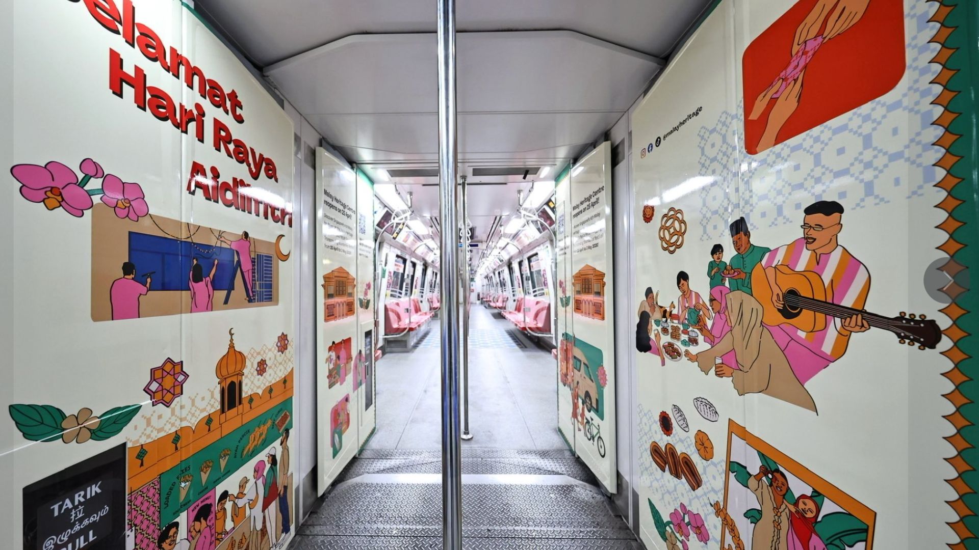 Hari-Raya themed bus, trains, and station murals were launched by the ...