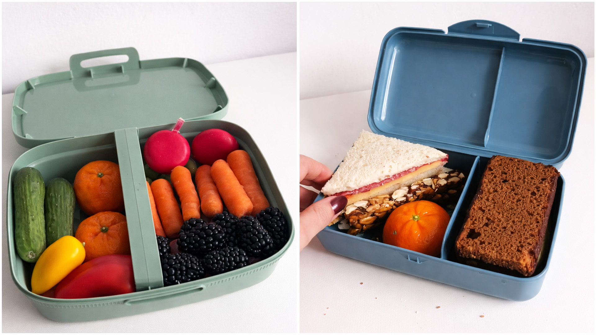 Colorful lunchbox restock and meal prep