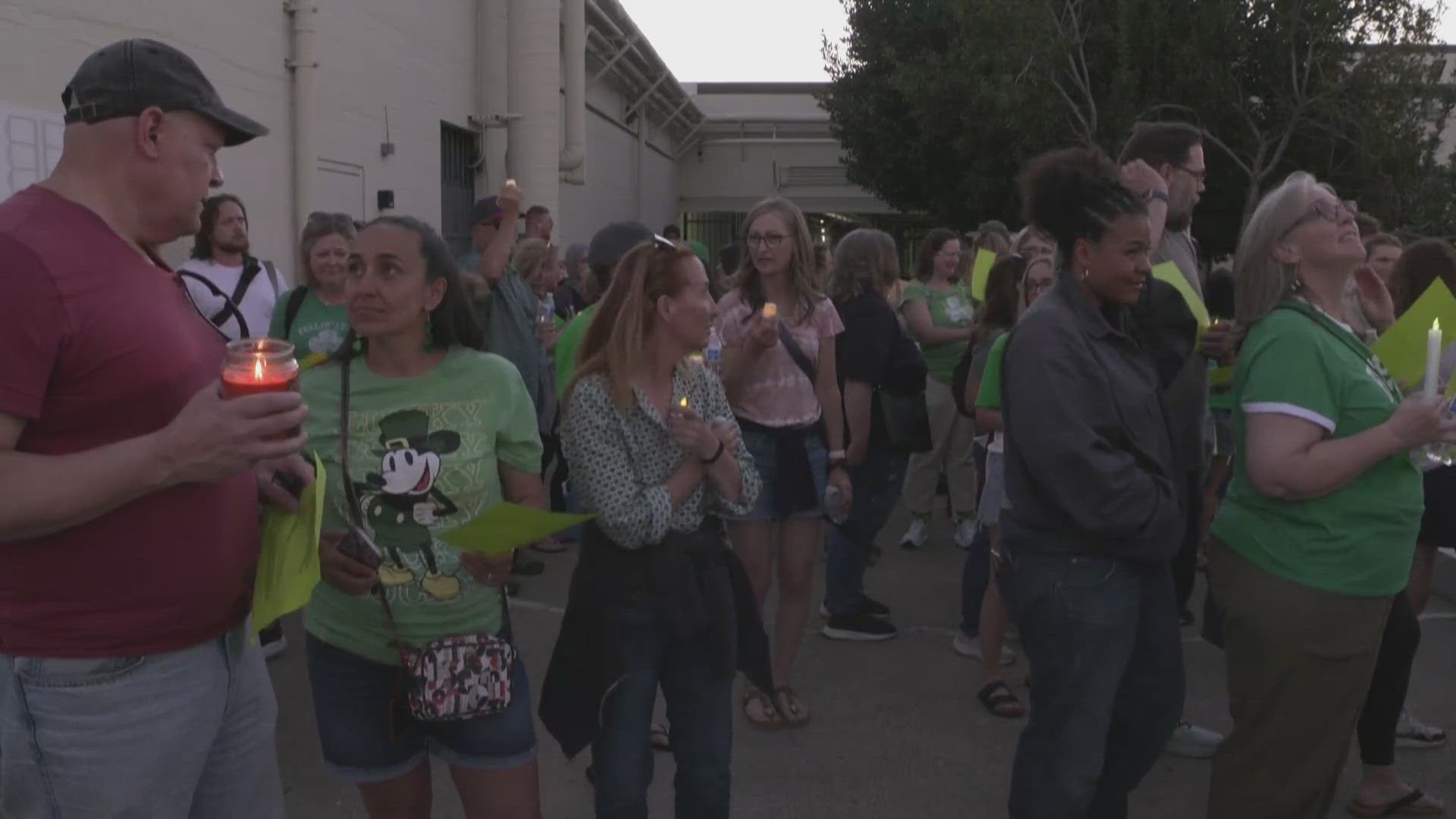 Twin Rivers teachers hold candlelight vigil as strike enters second week