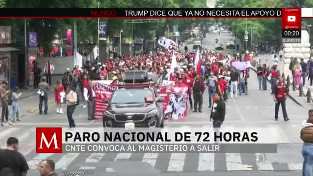 La CNTE anuncia un paro nacional de 72 horas | Paola Barquet, 17 de ...