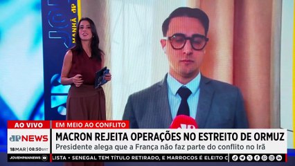 Macron rejeita operações no Estreito de Ormuz