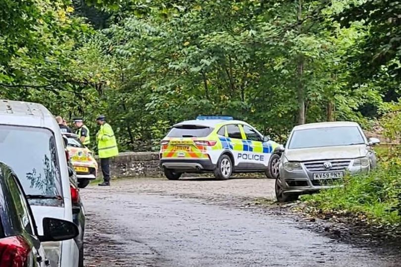 Police lock down Stockport beauty spot after man's body is found