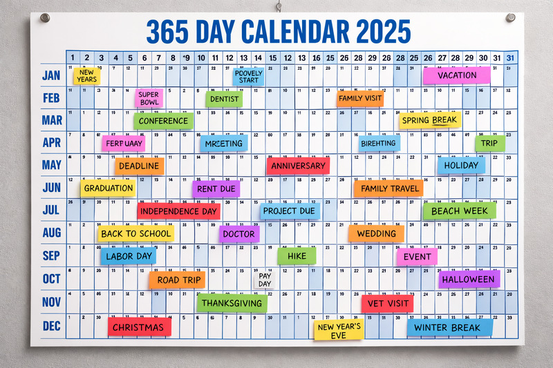 What makes a 365 day calendar different from traditional calendars