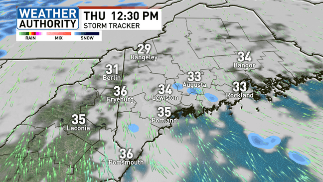 Cold, cloudy Wednesday in Maine with weekend rain on the way