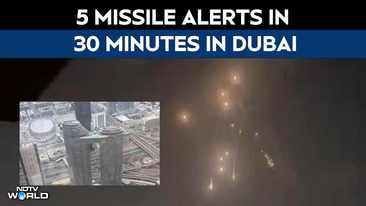 Dubai missile attack news | 5 missile alerts in 30 minutes, explosions ...