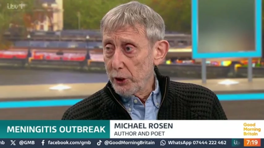 Michael Rosen urges parents to check for these meningitis symptoms