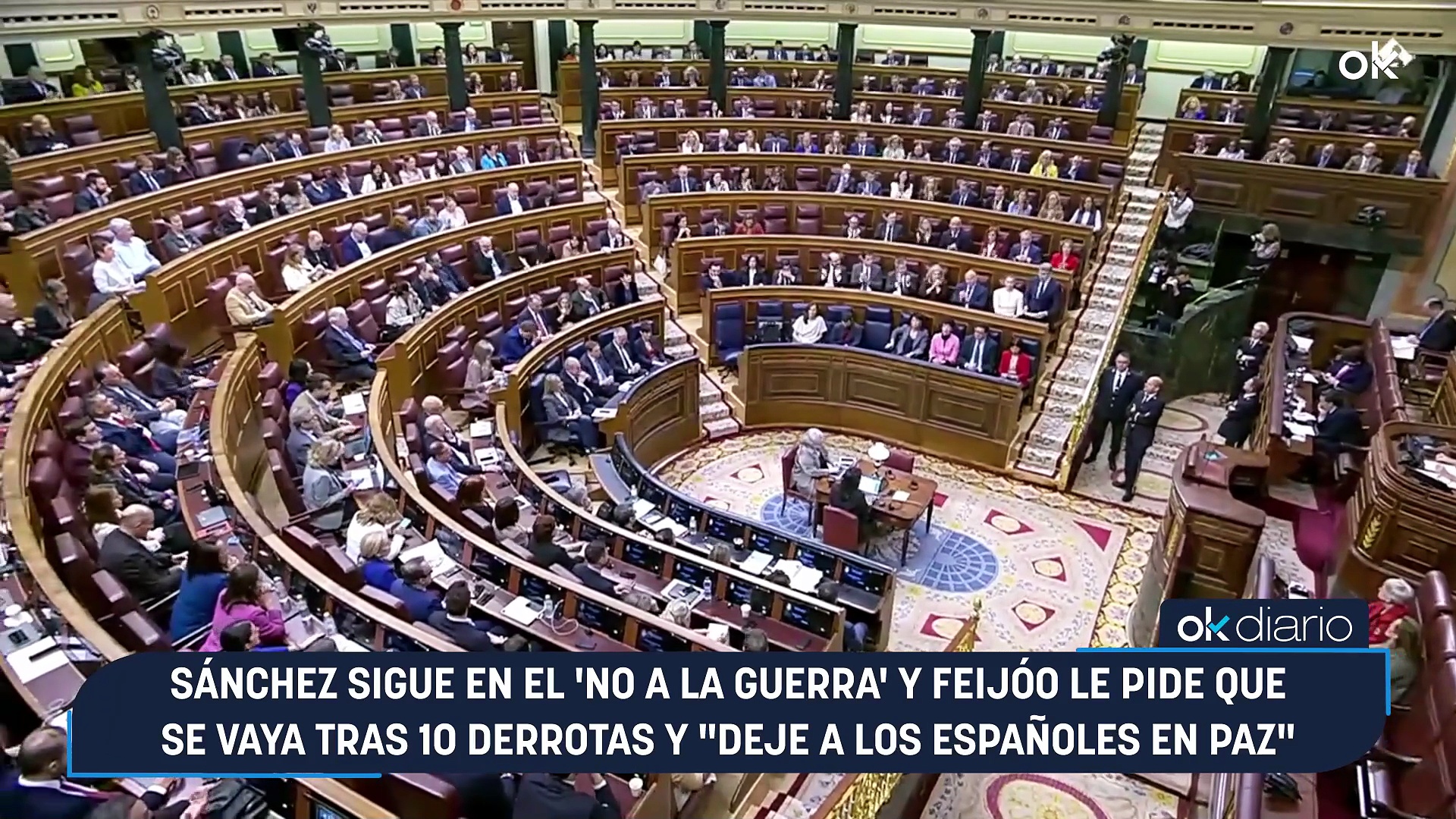 Sánchez sigue en el 'no a la guerra' y Feijóo le pide que se vaya tras ...