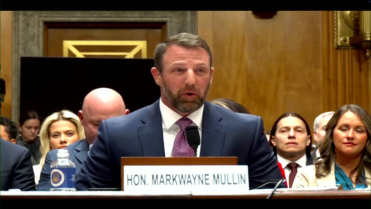 WATCH: Markwayne Mullin gets emotional during opening statement at DHS ...