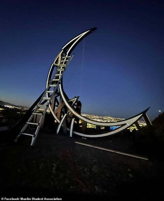 Outrage as Islamic crescent moon erected atop Arizona mountain to ...
