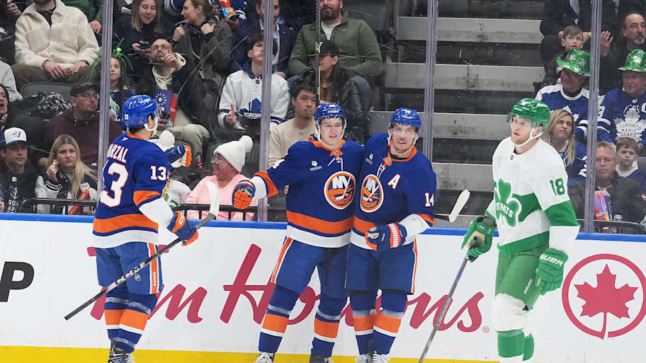 NY Islanders rookie Cal Ritchie shines from goal line spot on power ...