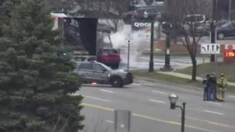9 hospitalized after fiery crash in Canton Township involving semi-truck